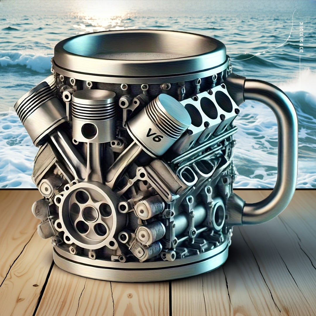 Creative Resin Coated Stainless Steel Mug
