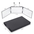 Adjustable folding makeup mirror