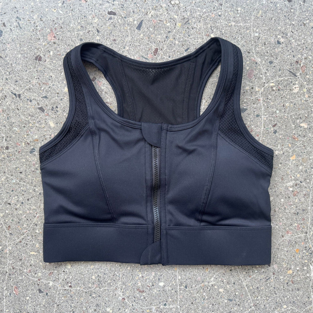 Womens High-Intensity Sports Bra with Front Zipper