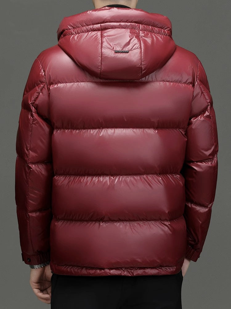 Men Winter Down Jacket Hooded Warm Coat
