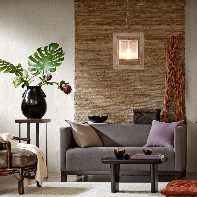 Decorative Wood Chandelier with LED Light