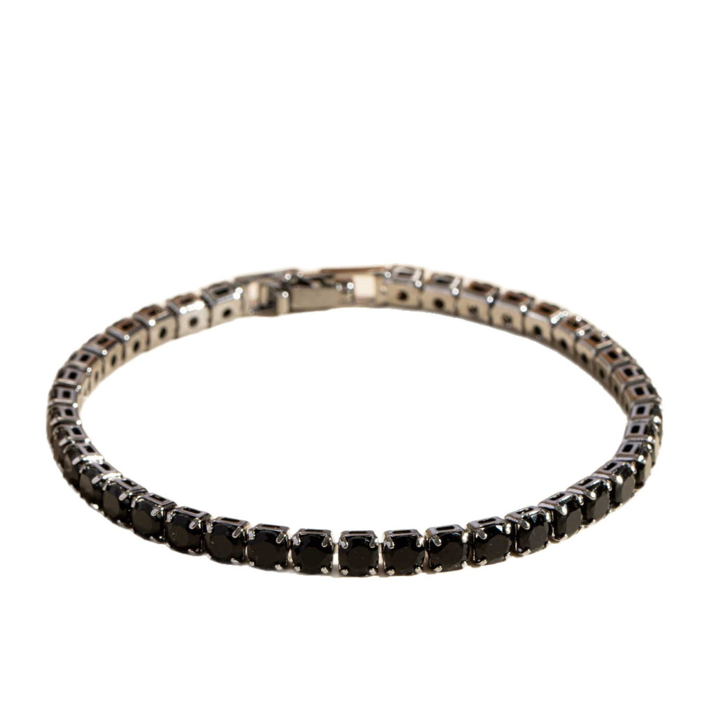 Unisex Black Zircon Geometric Bracelet