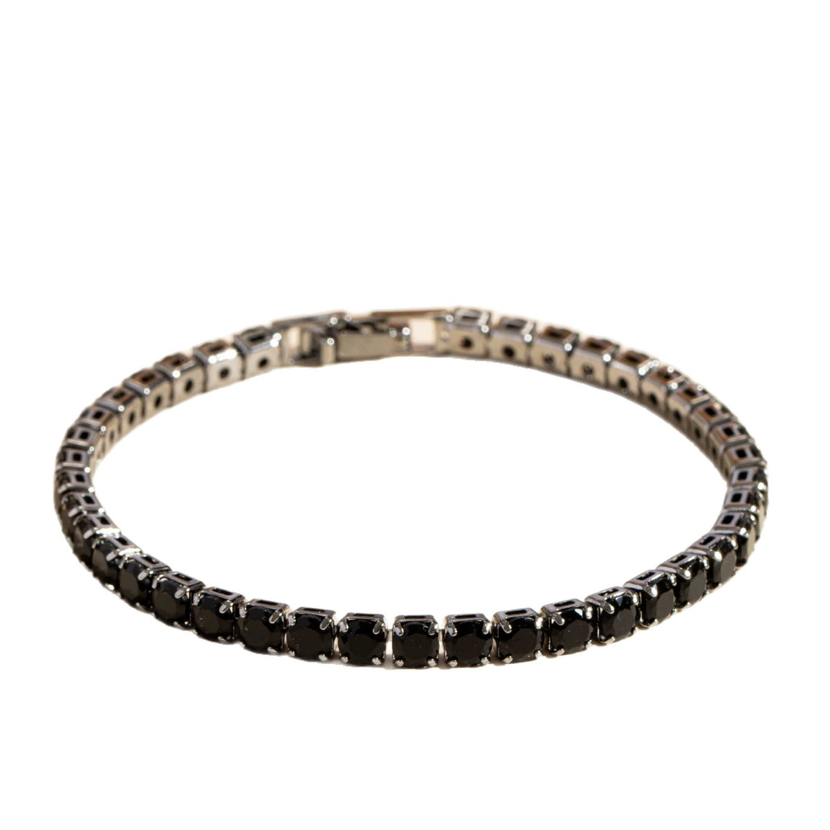 Unisex Black Zircon Geometric Bracelet