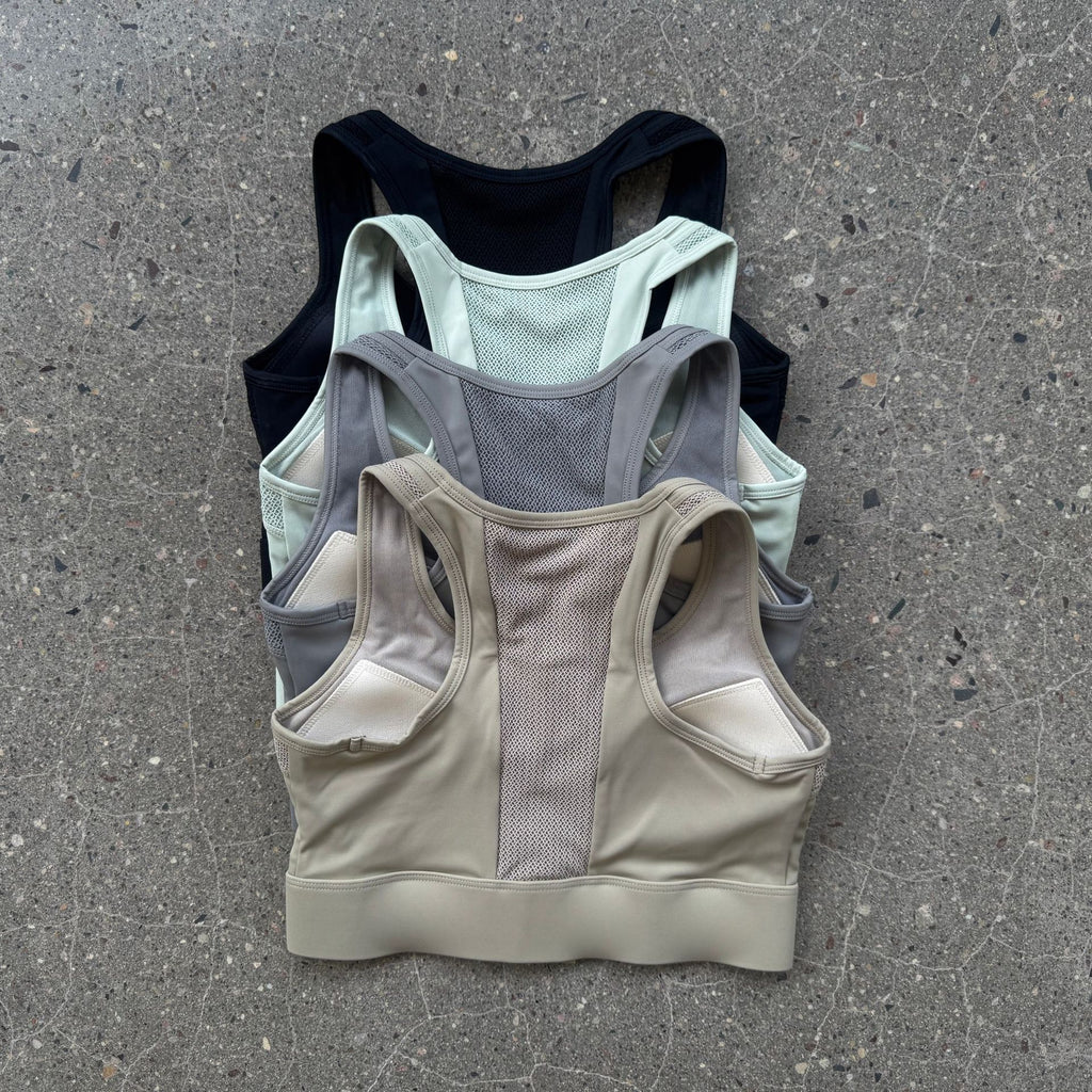Womens High-Intensity Sports Bra with Front Zipper
