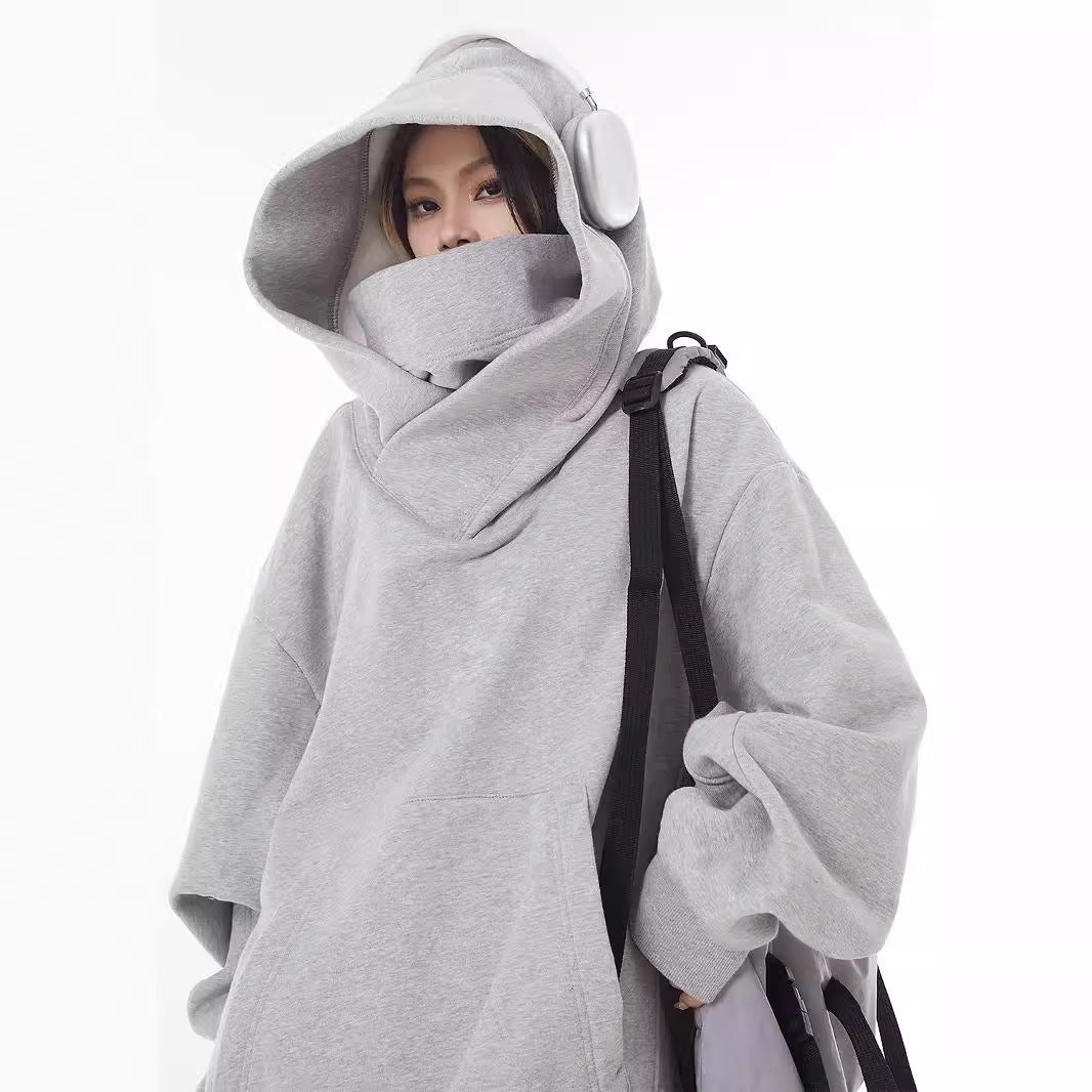 Coat with high collar
