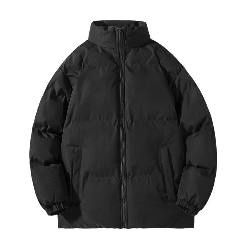 Men's Korean Style Waterproof Zip Up Jacket Stand Collar Loose Fit