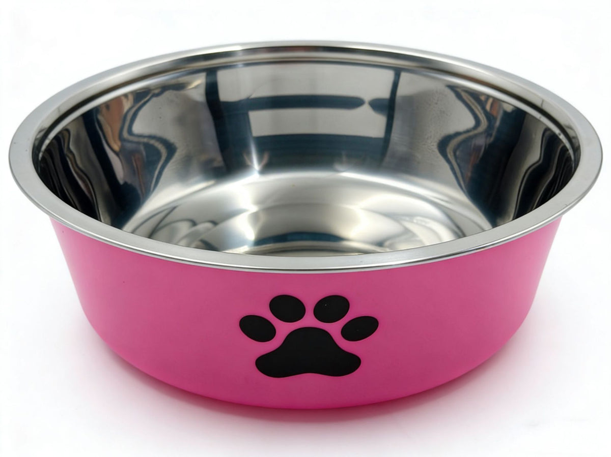 Stainless Steel Pet Bowl, Double-Layer Plastic Dog Bowl, Cat Bowl, Feeding Bowl for Food and Water, Pet Feeding Bowl, Cat Bowl Wholesale