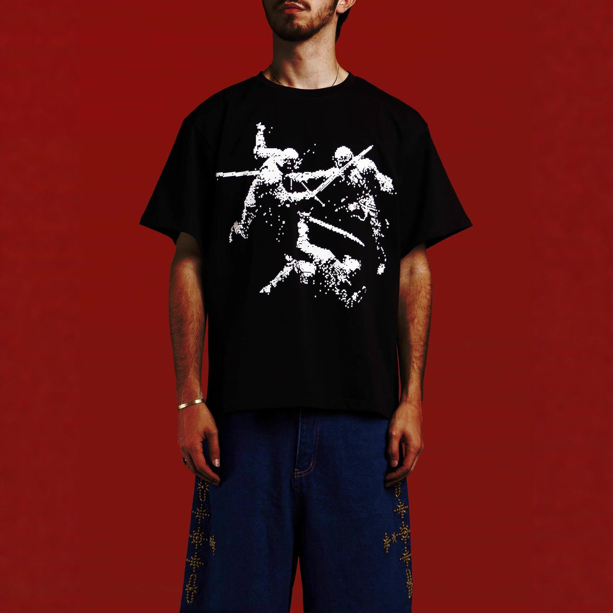 Mens Printed Cotton Short Sleeve Tshirt