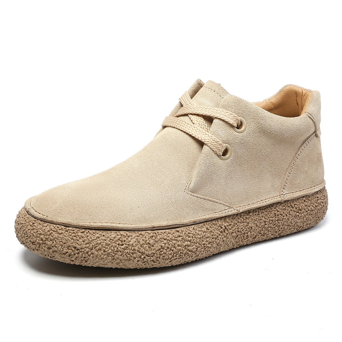 Mens Suede Leather Mid Top Casual Sneakers