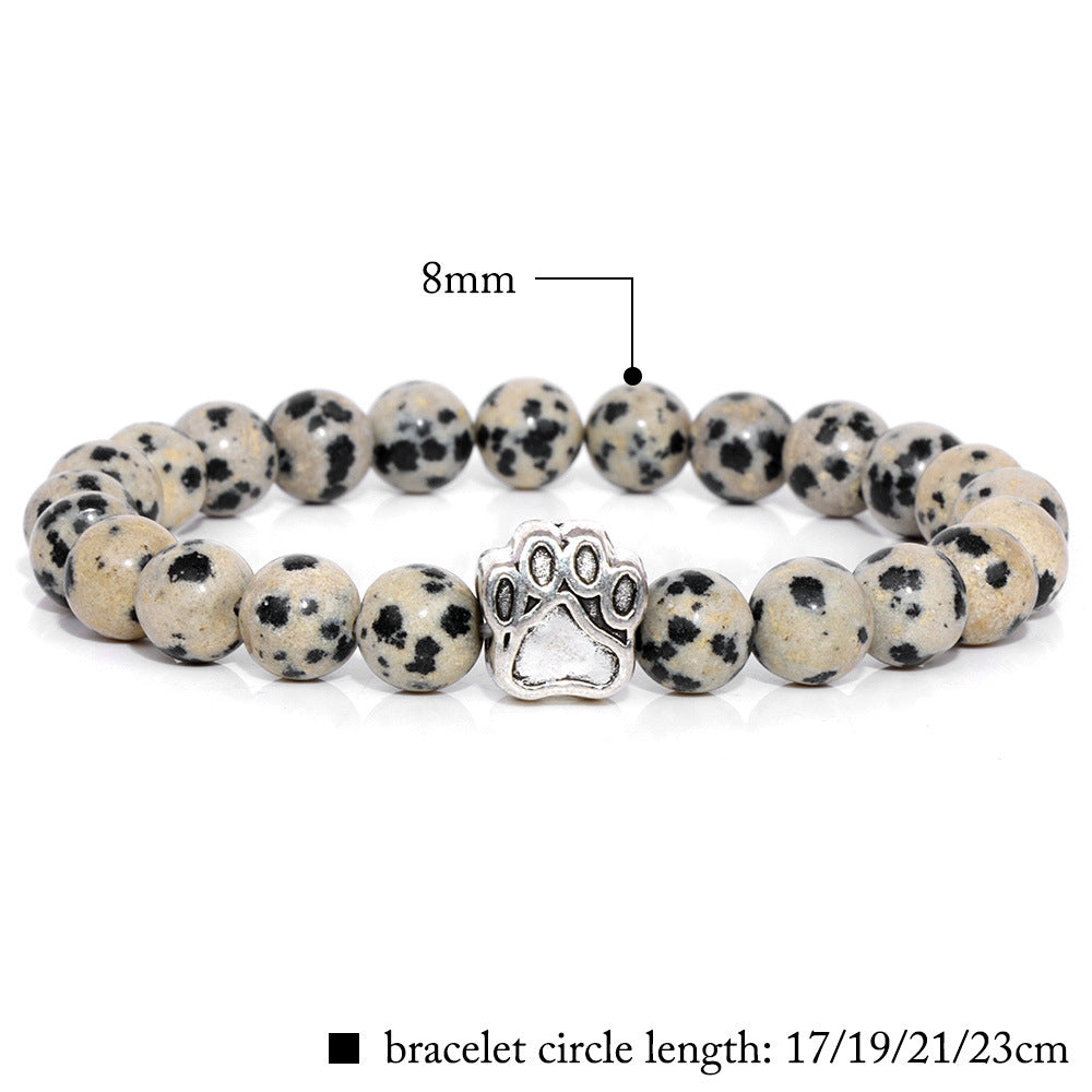 Elastic Stone Bead Bracelet Vintage Unisex Jewelry