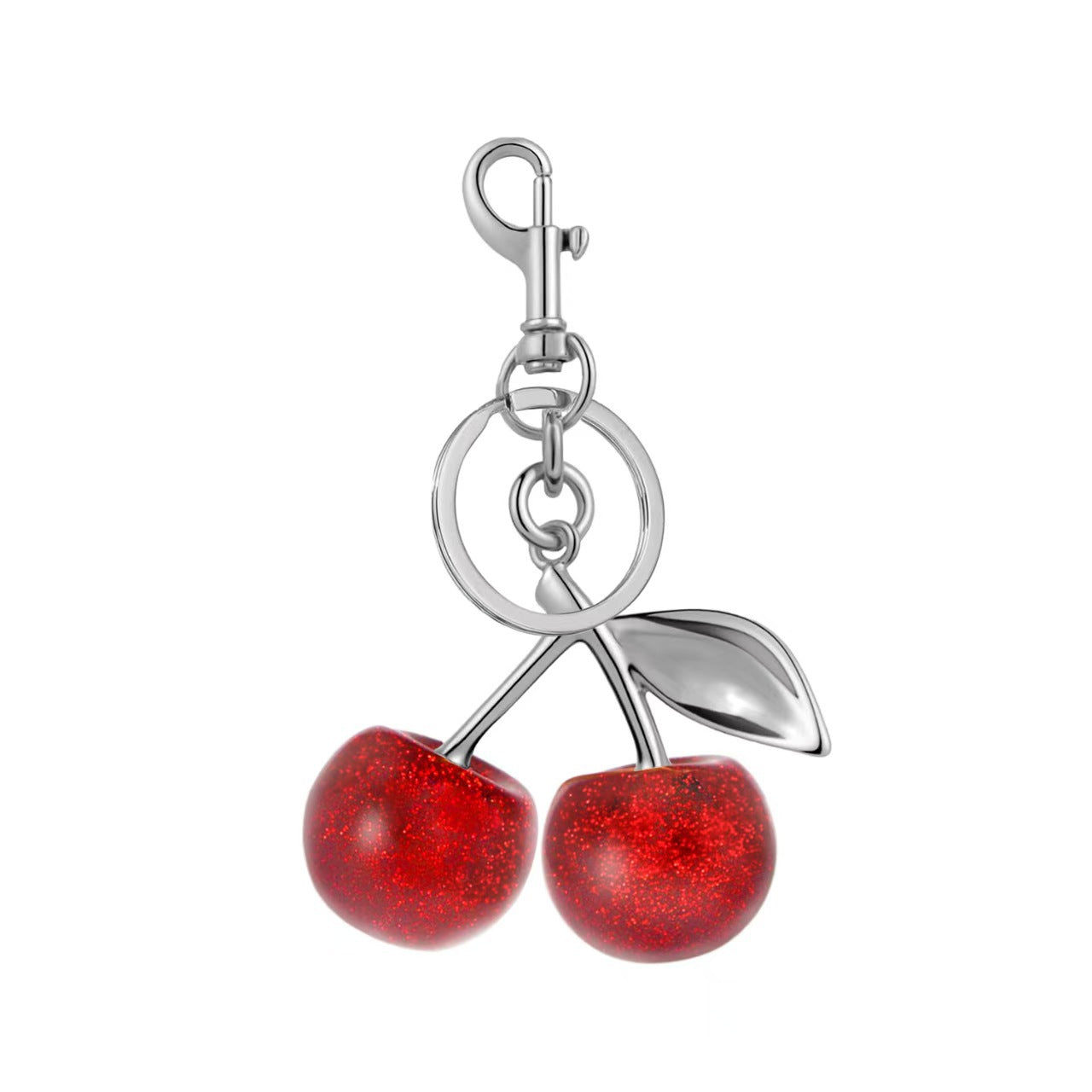 Cherry Keychain Bag Charm Metal Pendant