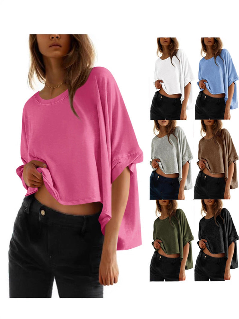 Womens Oversized Batwing Sleeve T-shirt