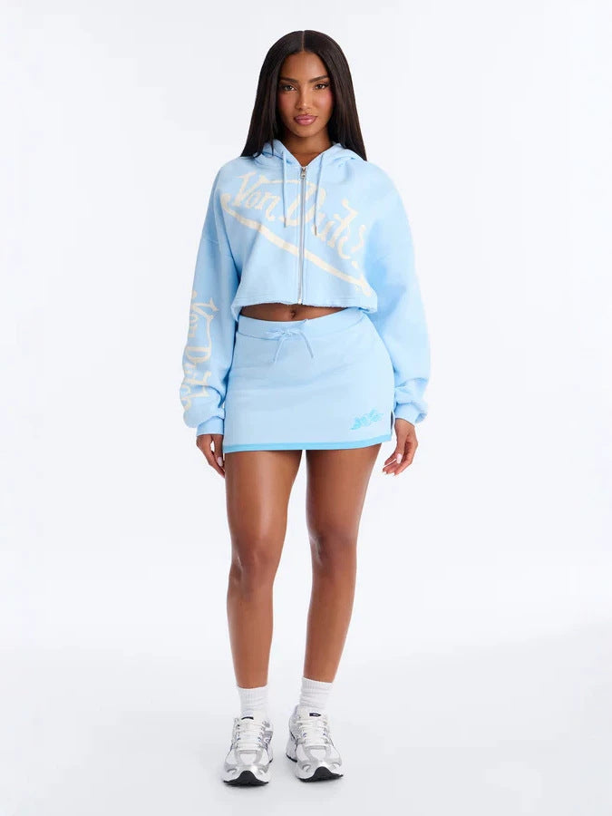 Women's Hooded Color-Block Dress Set