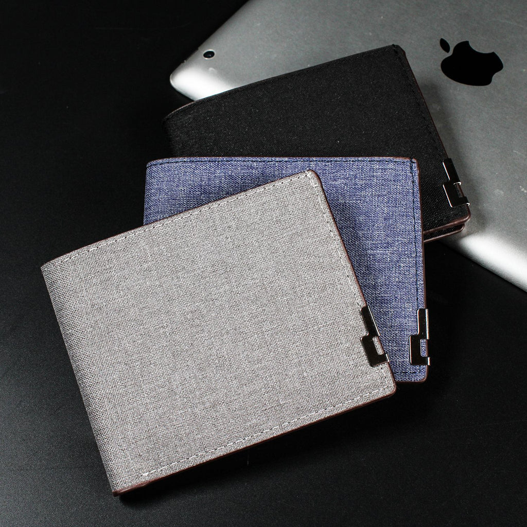Mens Short Canvas Wallet