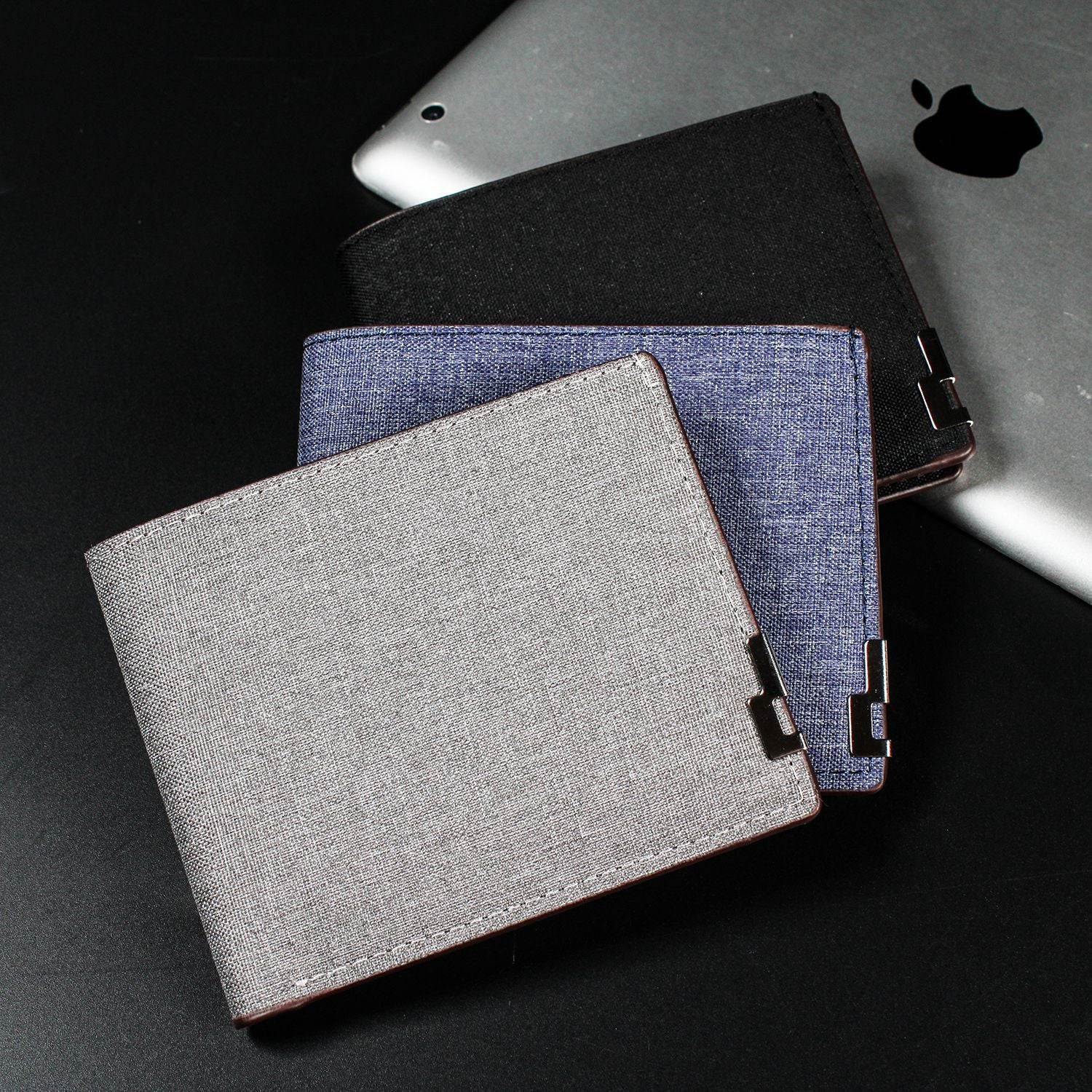 Mens Short Canvas Wallet