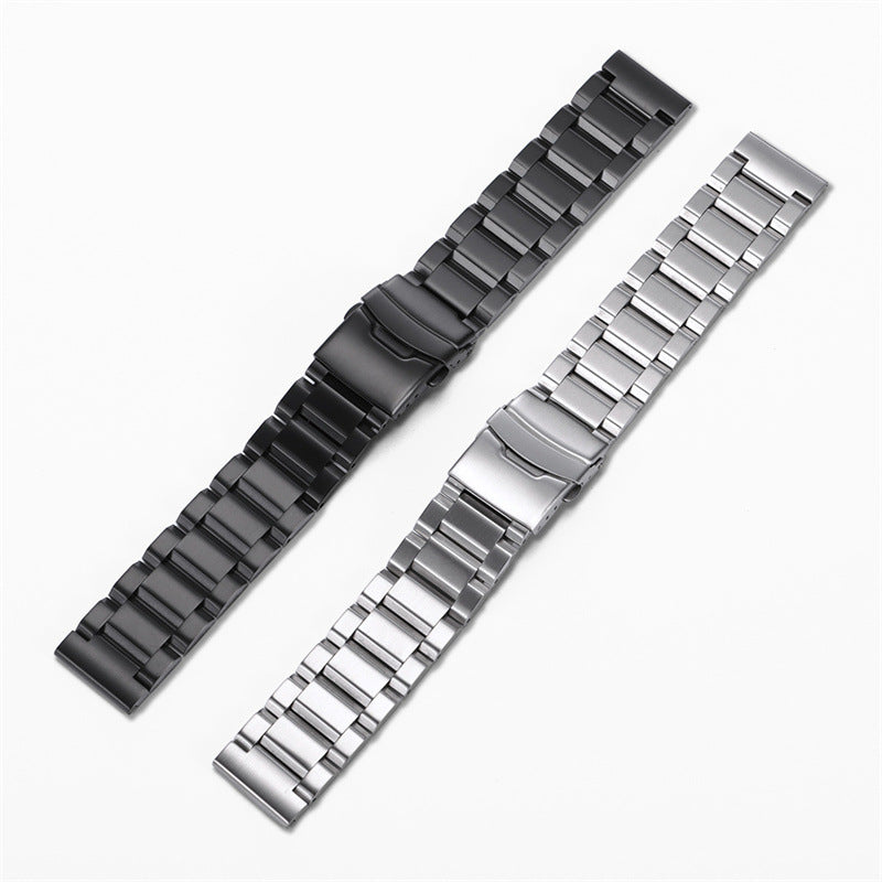 18/20/22/24mm Solid Three Bead Ladder Stainless Steel Watch Strap Men Watch Accessories