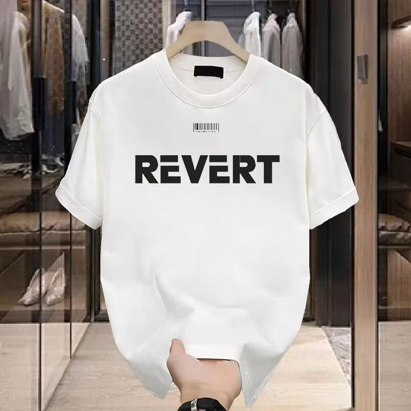 Mens Cotton Short Sleeve Tshirt Loose Fit Printed Tops