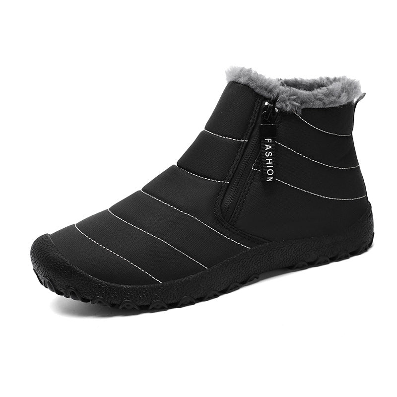 Waterproof snow boots for men, large-size cotton shoes, unisex footwear, lined men?s shoes for outdoor use