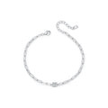 Geometric Moissanite Silver Bracelet