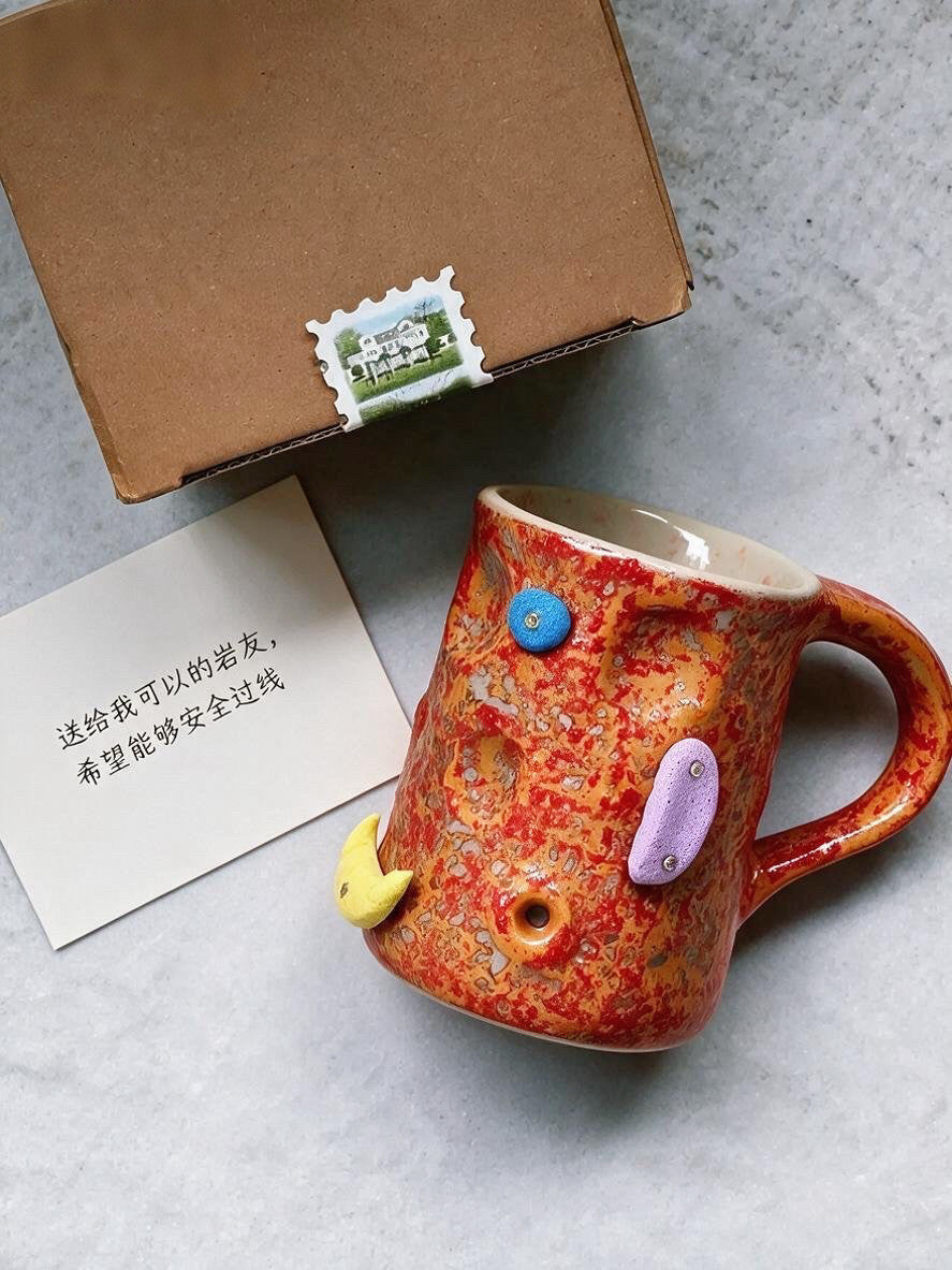 Handmade Rock Point Decorated Climbing Mug