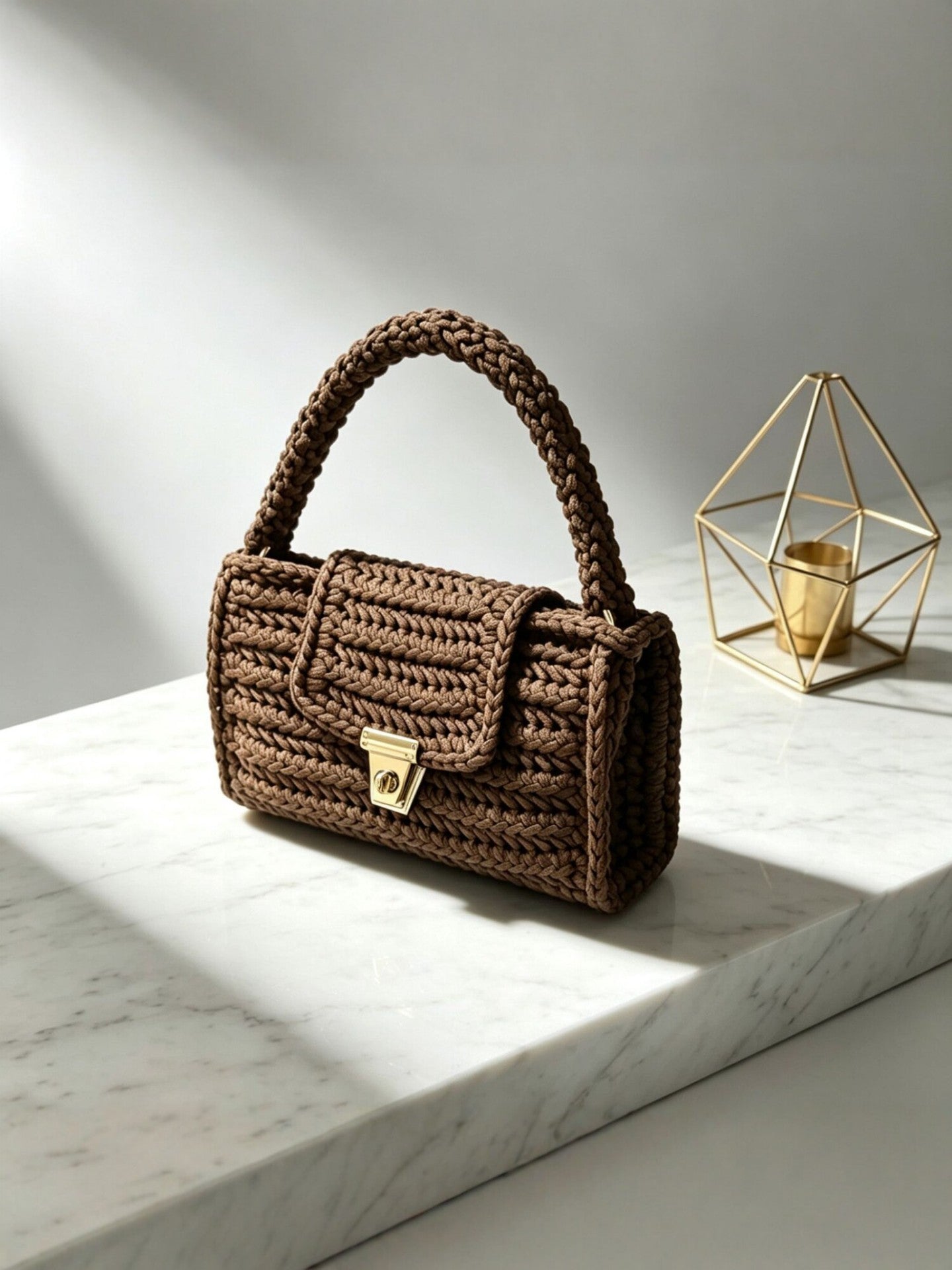 Handmade Wool Crochet Shoulder Bag