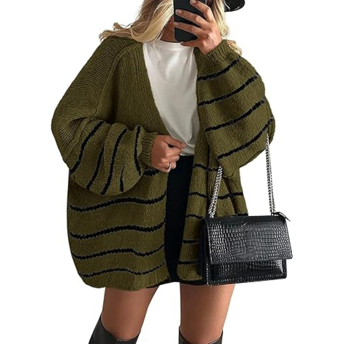 Womens Knitted Cardigan Loose Fit