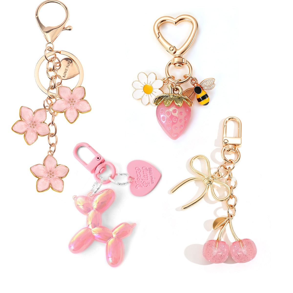 Bag key decorative pendant four-piece set