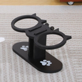 Adjustable Wooden Pet Feeder Stand with Dual Bowls