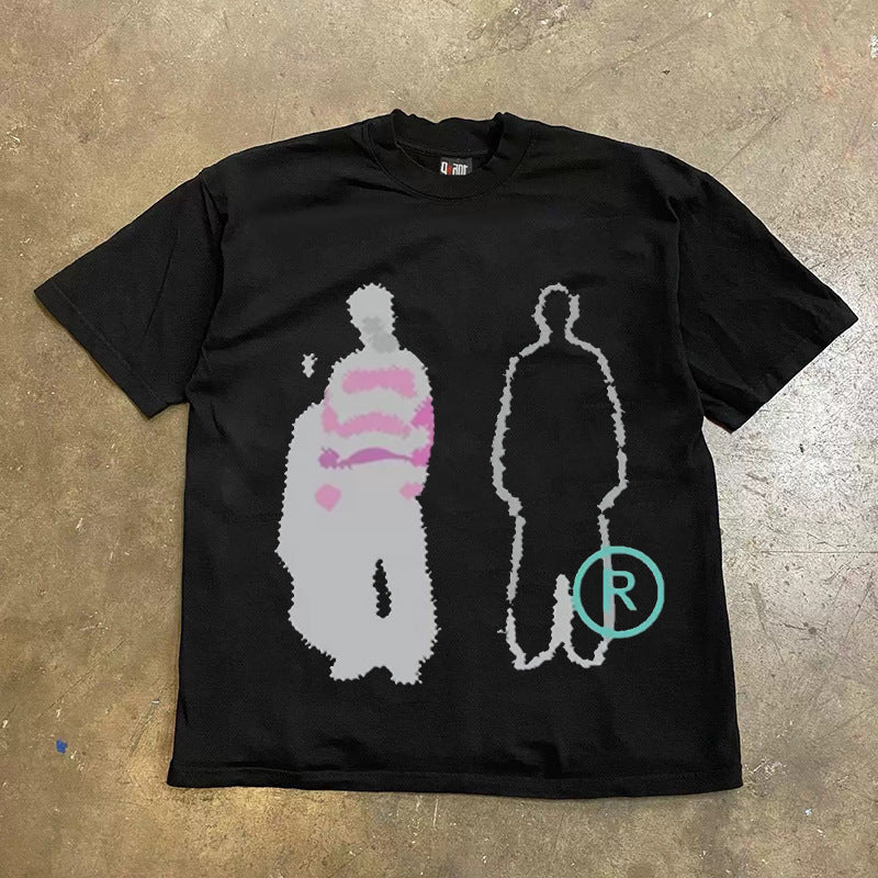 Heavyweight Graphic Short Sleeve T Shirt for Men Women