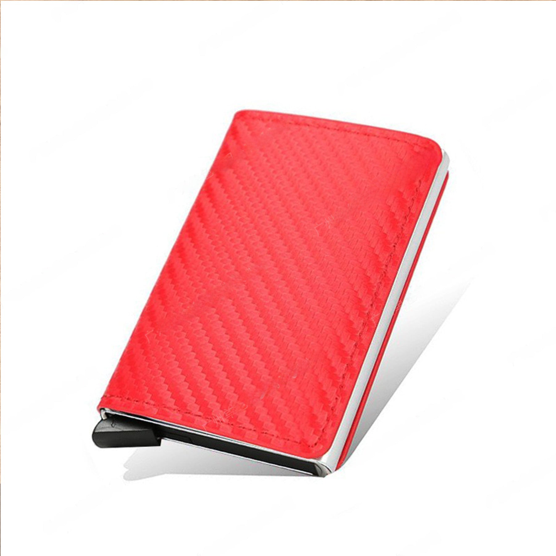 RFID Anti-Theft Automatic Pop-Up Card Holder Carbon Fiber Wallet