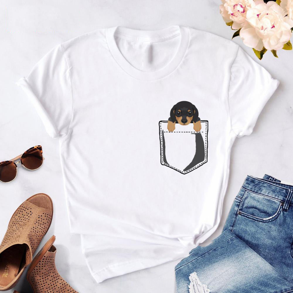 Dachshund Printed Women Tshirt