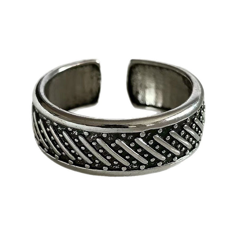 Vintage Copper Twist Ring Unisex Jewelry
