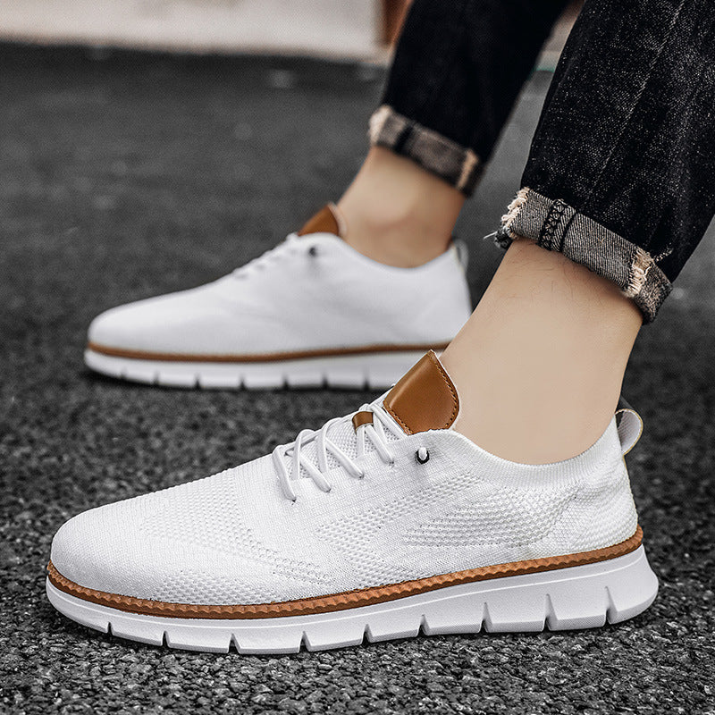 Men's Breathable Fly Woven Mesh Sneakers Casual Running Shoes