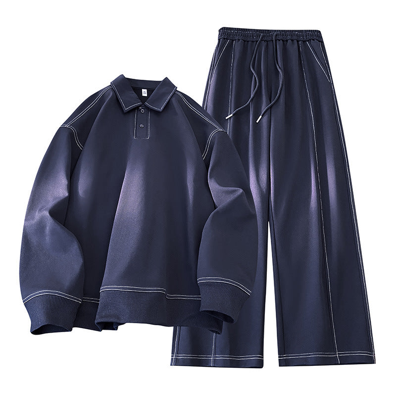 Unisex Stand Collar Sweatshirt and Pants