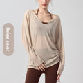 Womens Loose Fit Yoga Long Sleeve Top