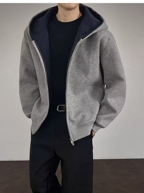 Color Block Hooded Sweatshirt Unisex Loose Fit