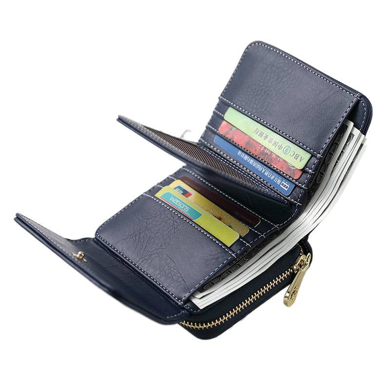 Korean Style Corduroy Folding Wallet