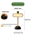 Glass Mushroom Table Lamp with USB Charging