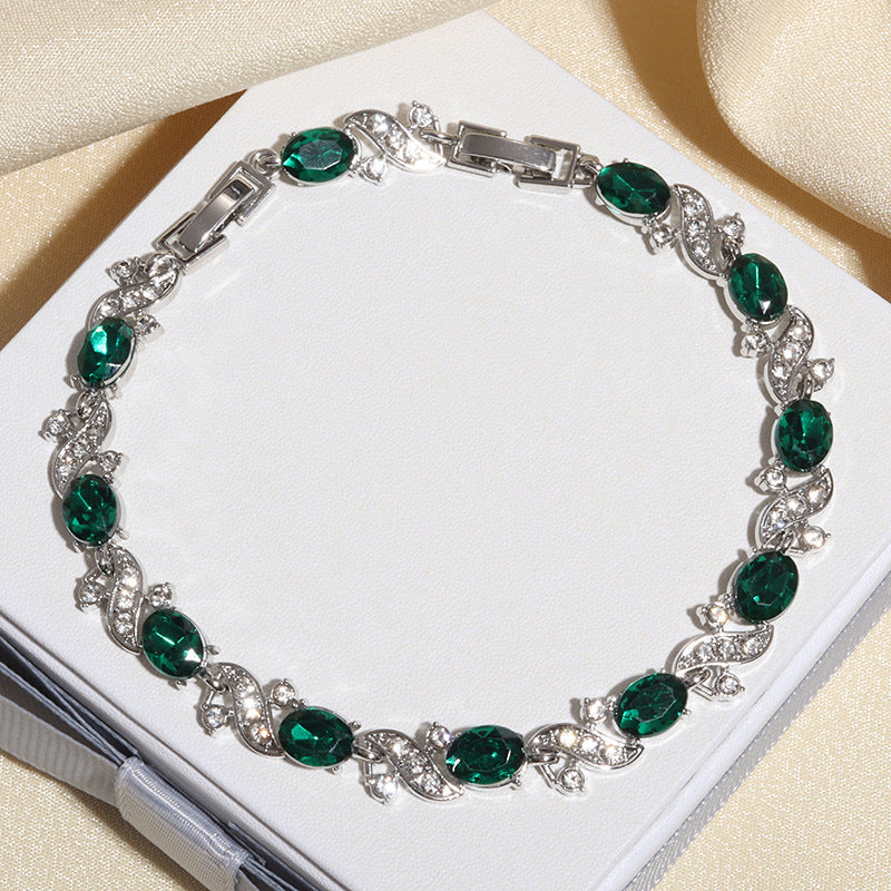 Cross-Shaped Zircon Alloy Bracelet