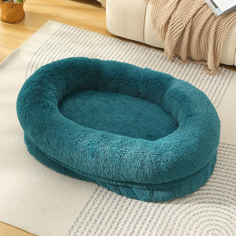 3D Cotton Yuanbao Pet Dog Bed with Waterproof Function