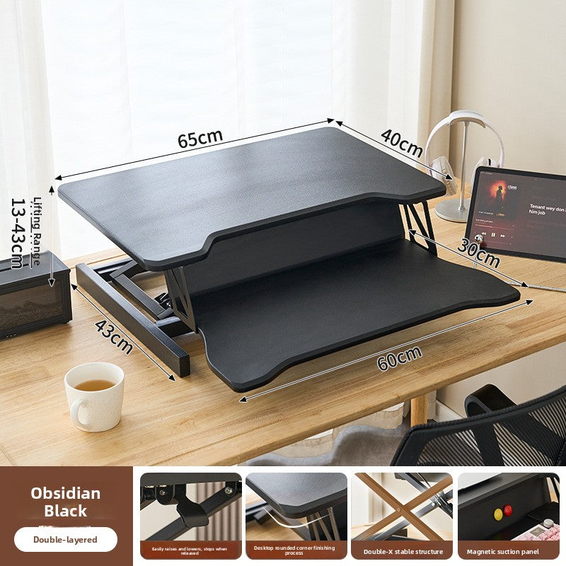 Pneumatic Height Adjustable Standing Desk with Magnetic Surface