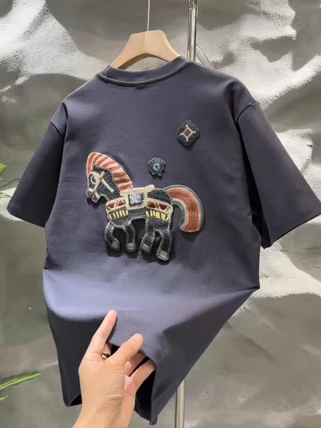 Men's Embroidered Heavyweight Short Sleeve T-Shirt