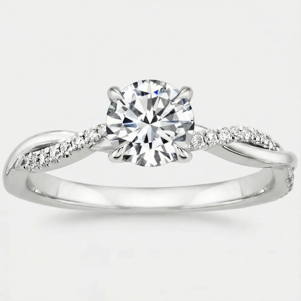Geometric Zircon Stone Ring