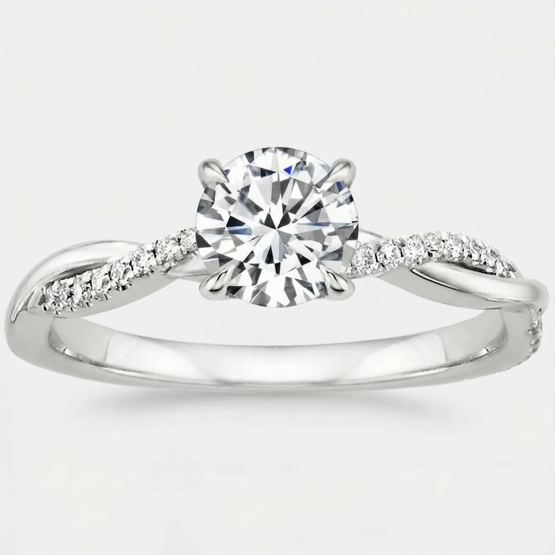 Geometric Zircon Stone Ring