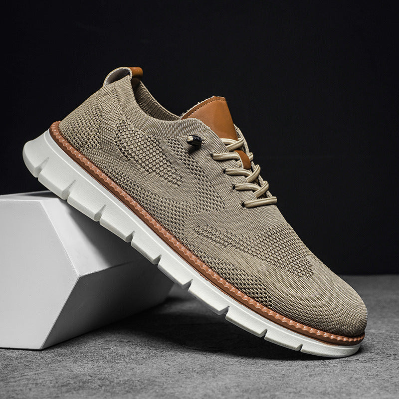 Men's Breathable Fly Woven Mesh Sneakers Casual Running Shoes