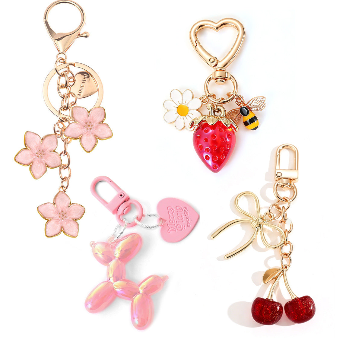Bag key decorative pendant four-piece set