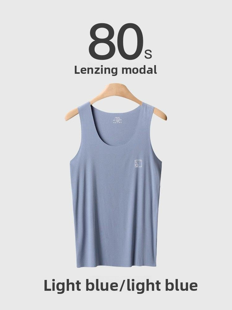 Men's Seamless Modal Tank Top Cross Strap Vest Undershirt Summer