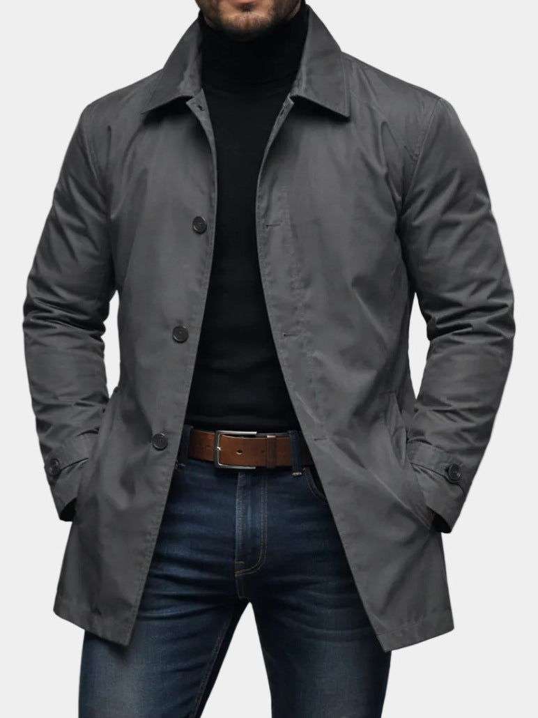 European and American Men's Jackets, High-End Casual Outerwear, Retro Waterproof Long-Sleeved Cardigans, Windbreakers, Foreign Trade Cross-Border Men's Clothing