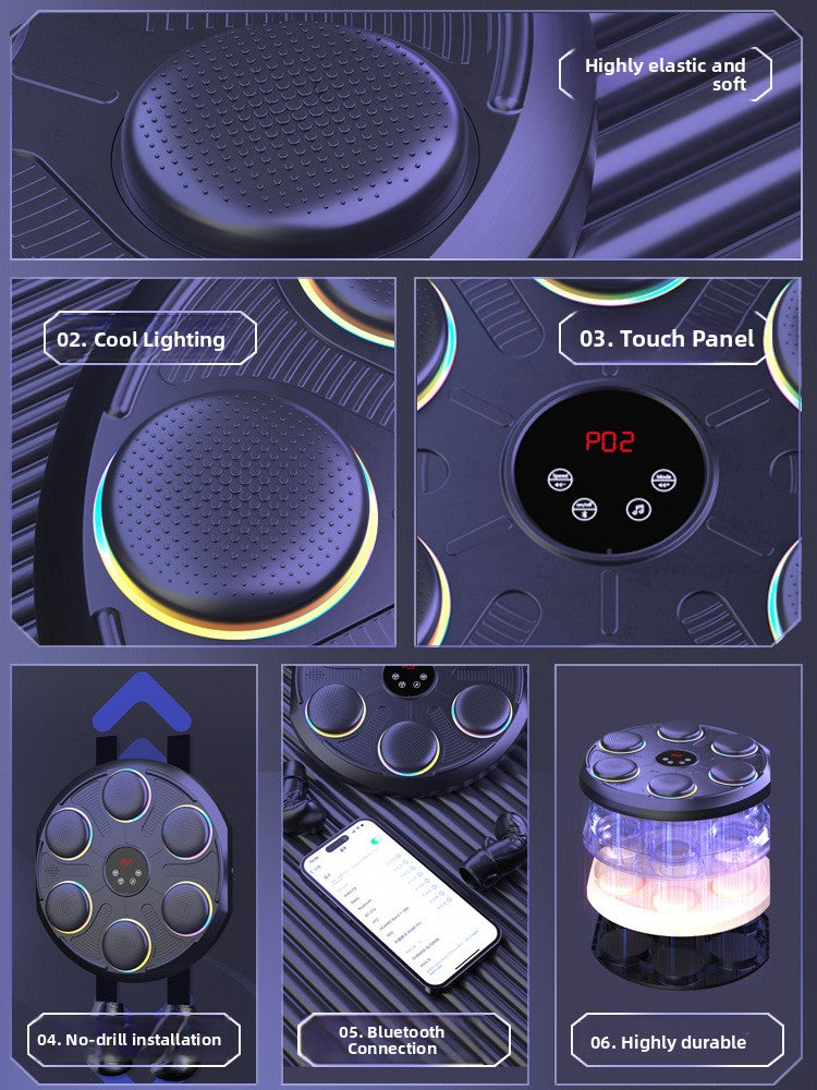 6-Target LED Boxing Machine with 12 Training Modes