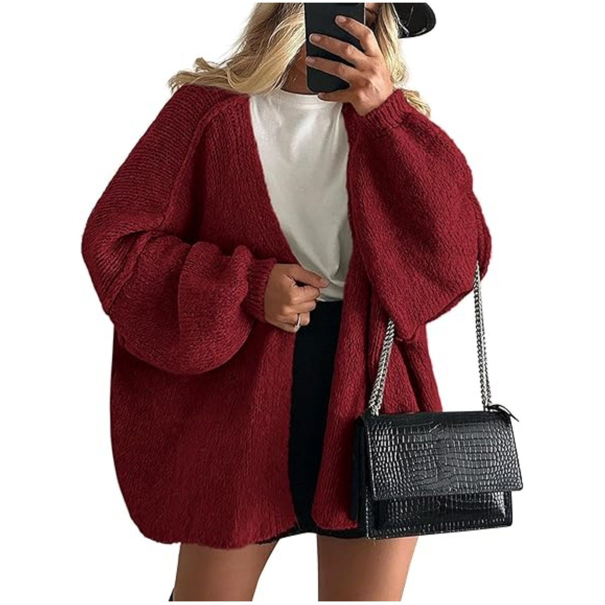 Womens Knitted Cardigan Loose Fit